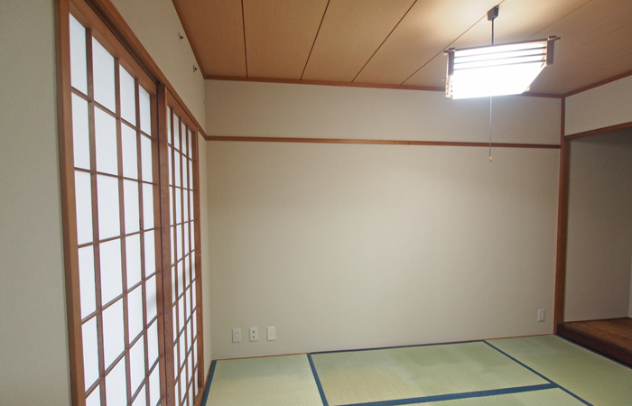 奈良 和室の壁紙張替え